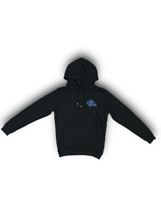 Sweat à capuche RG brodé bleu-Black Édition